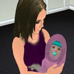 A virtual parent with a virtual baby