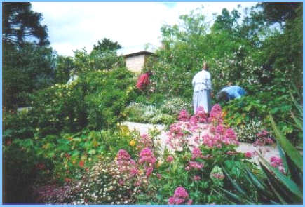 Working in the gardens